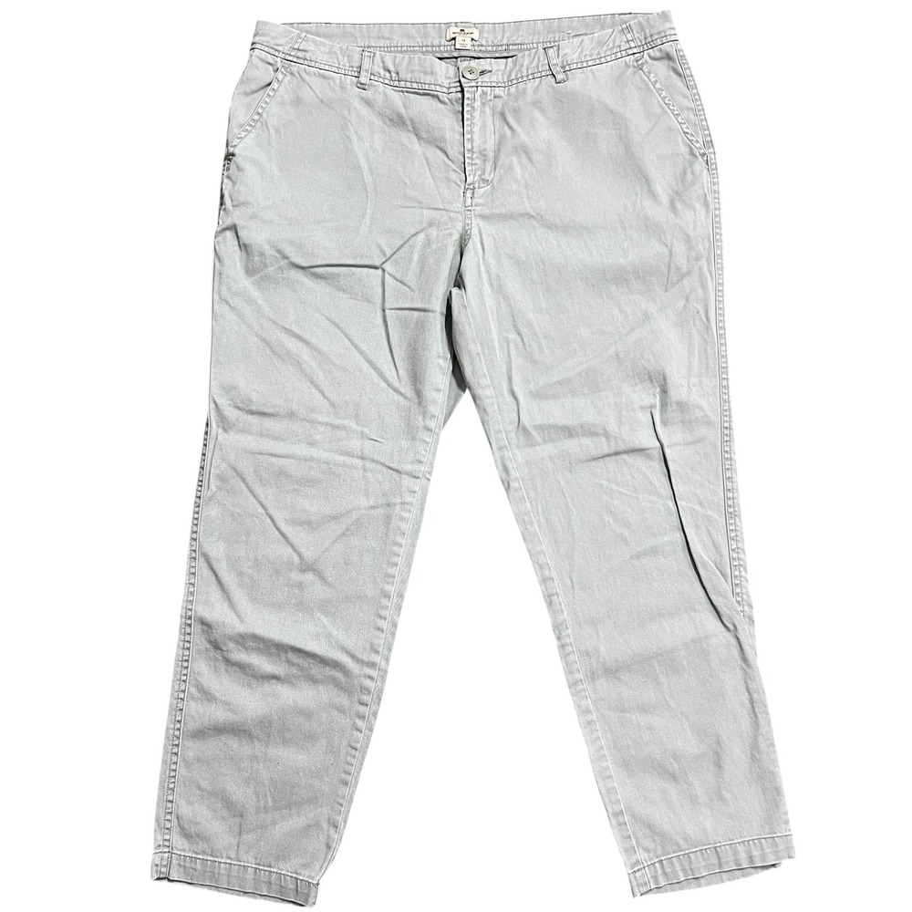 Woolrich Women's Olive Green Cotton‎ Crop Pants Size 12 Casual Trousers